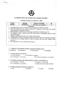 Exame de Admissão AM – Biologia (2020)