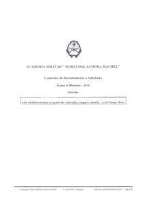 Exame de Admissão AM – Desenho (2014)