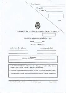 Exame de Admissão AM – Física (2013)