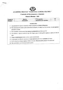 Exame de Admissão AM – Historia (2020)