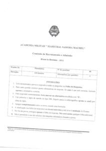 Exame de Admissão AM – Matemática (2015)