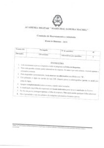 Exame de Admissão AM – Portugues (2015)