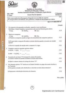 Exame de Química 9ª Classe (2025)