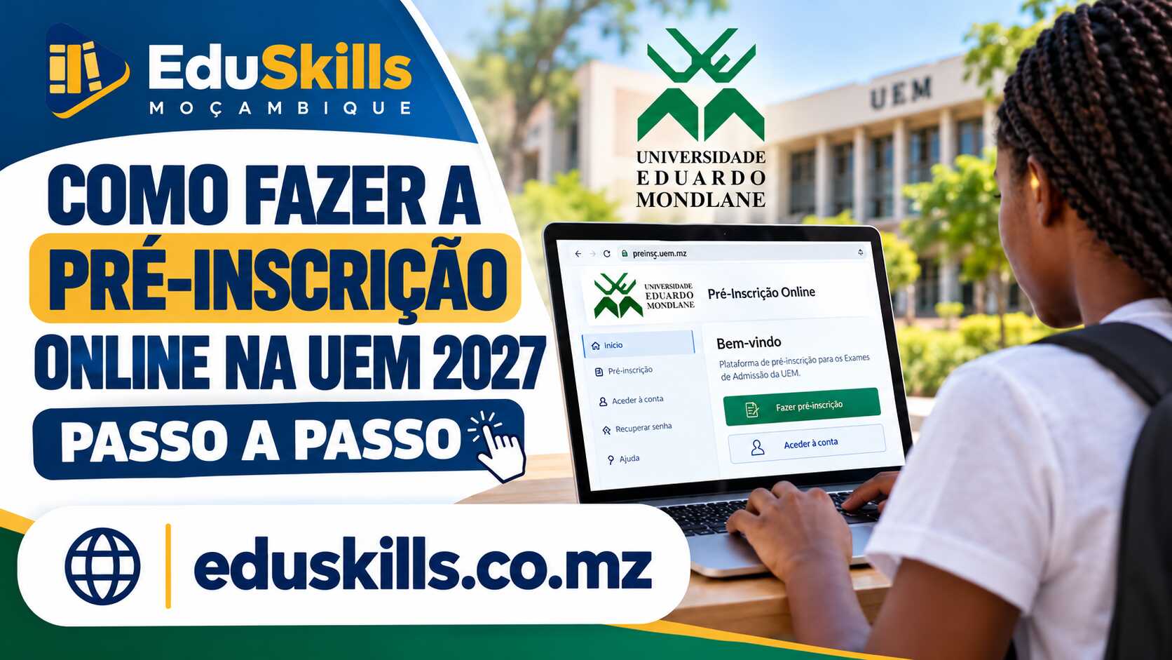 Como Fazer a Pré-Inscrição Online na UEM 2027: Passo a Passo