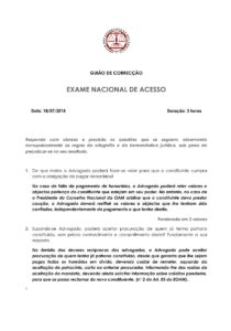 Capa do Exame de Acesso OAM – Advocacia (2015)