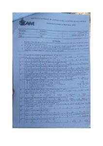 Exame de Admissão ISCAM – Matemática (2018)