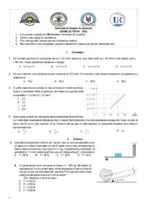 Exame de Admissão UP – Física (2022)