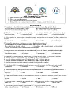 Exame de Admissão UP – História (2025)