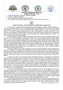 Exame de Admissão UP – Português I (2022)