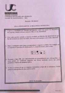 Capa do Exame de Admissão UJC-ISRI – Matemática – Época Normal (2021)