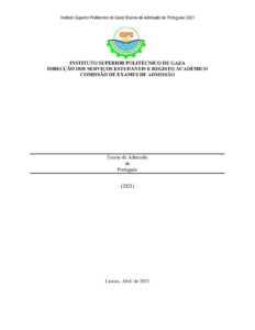 Exame de Admissão ISPG – Português (2021)