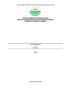 Exame de Admissão ISPG – Português (2022)